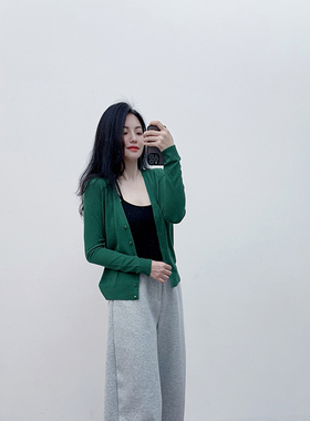 春夏Bi入26色棉开衫！纯元尾货通勤百搭彩虹色针织外搭空调衫大码