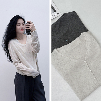 垂顺度拉满天丝亚麻显瘦针织罩衫