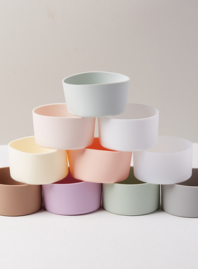 适用stanley杯套保温杯水杯配件硅胶杯底套保护套底座套7.5cm晶粉