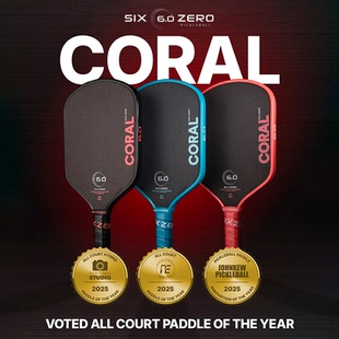 Six Coral 匹克球拍板球拍专业匹克球拍碳纤维Pickleball Zero