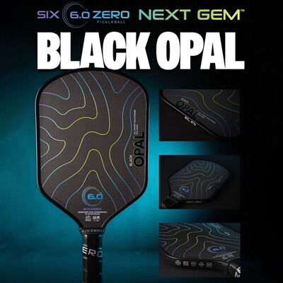 Six Zero BlackOpal高端专业匹克球拍板碳纤维比赛球拍pickleball