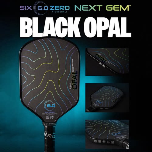 Six Zero BlackOpal高端专业匹克球拍板碳纤维比赛球拍pickleball