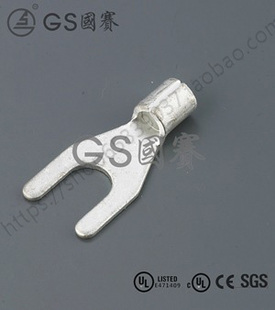 SNB2 2.5平方冷压接线耳端子1000只 4M国赛裸端头紫铜叉形端子1.5