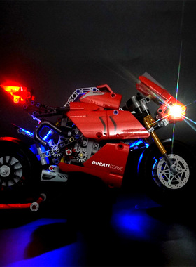 兼容乐高42107杜卡迪摩托车积木配套Led灯饰MOC灯光改装件diy灯组