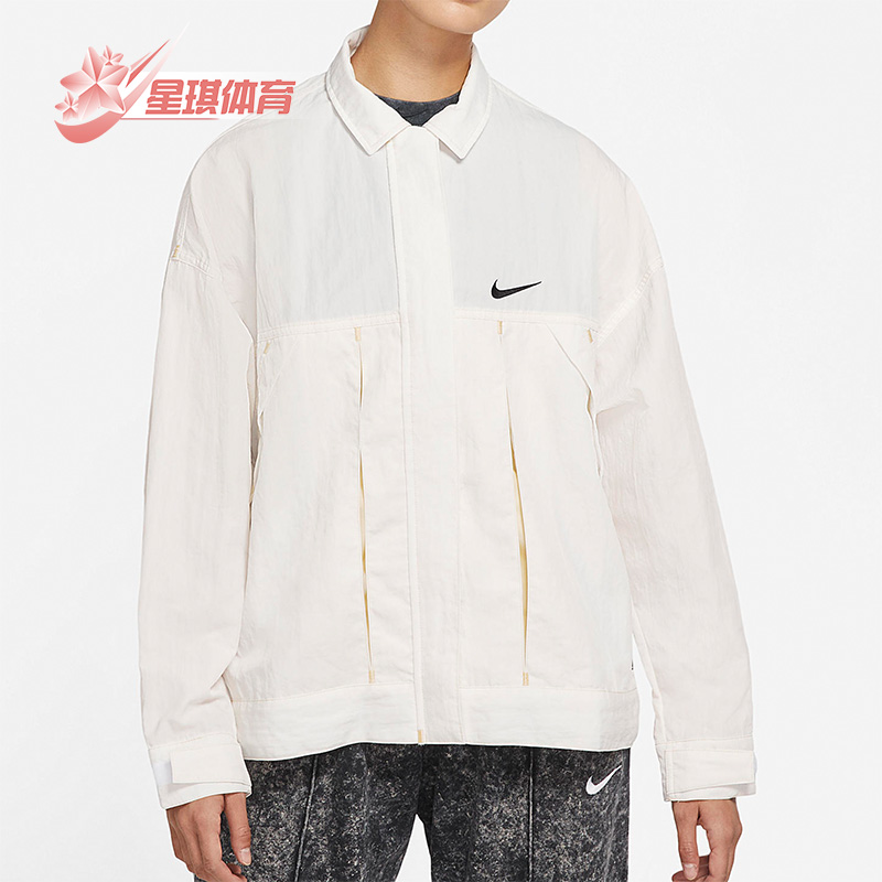 耐克女子正品运动翻领夹克外套