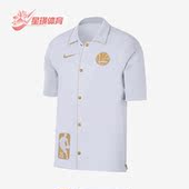 耐克正品 印花字母翻领排扣男子运动短袖 衬衫 Nike FD0979 100
