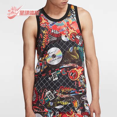 新款涂鸦背心无袖篮球运动T恤