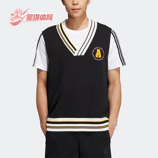 男女运动针织马甲背心IJ6608 NEO春季 Adidas 阿迪达斯正品