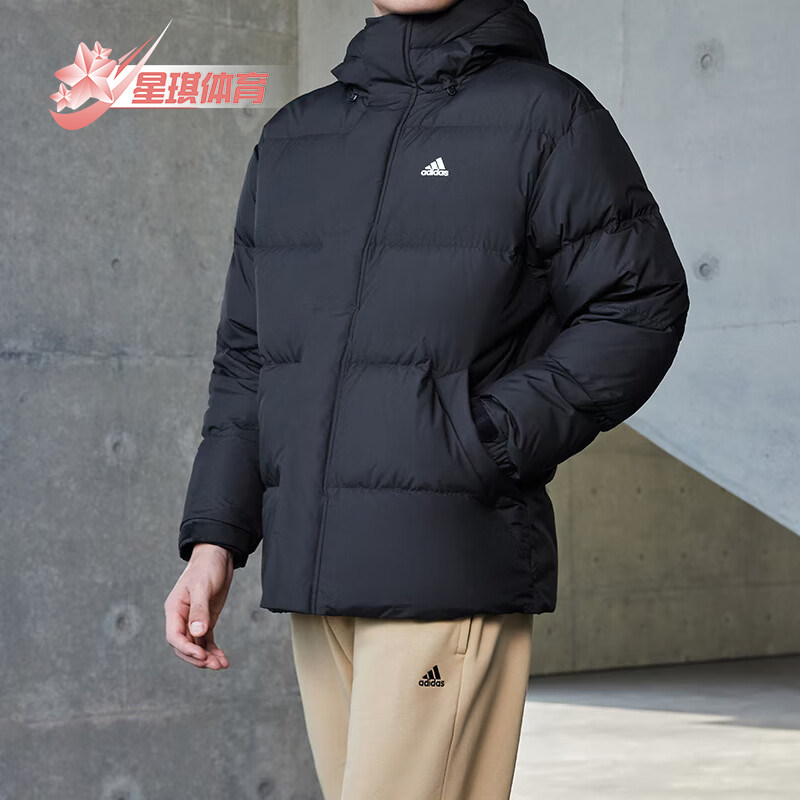 阿迪达斯正品男子运动羽绒服
