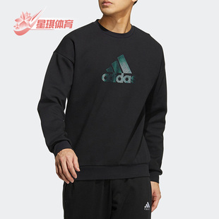 秋男子跑步运动休闲套头圆领卫衣 HM2980 阿迪达斯正品 Adidas