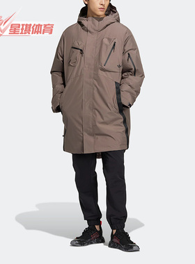 Adidas/阿迪达斯正品UTILITY DOWN 男子连帽运动休闲羽绒服HS9470