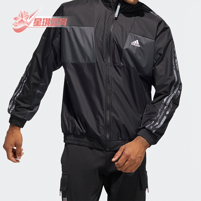 阿迪达斯春季男子双面穿休闲夹克