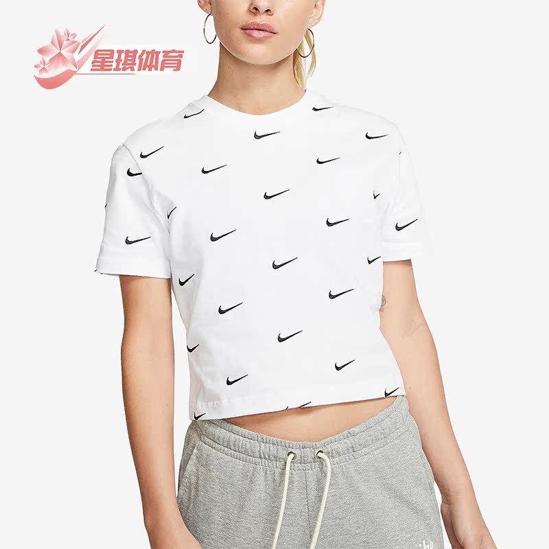 耐克刺绣女子运动休闲短袖T恤