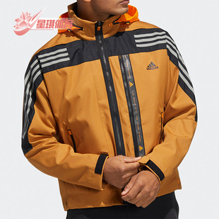 新款 春季 男子连帽夹克外套HE9910 阿迪达斯正品 Adidas