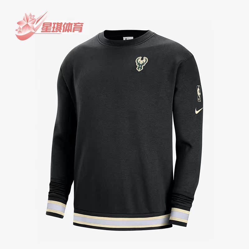 Nike/耐克正品新款密尔沃基雄鹿队男子运动套头卫衣DR2285-010