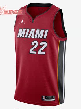 Nike/耐克正品JORDAN迈阿密热火队男子运动篮球球衣CV9483-611