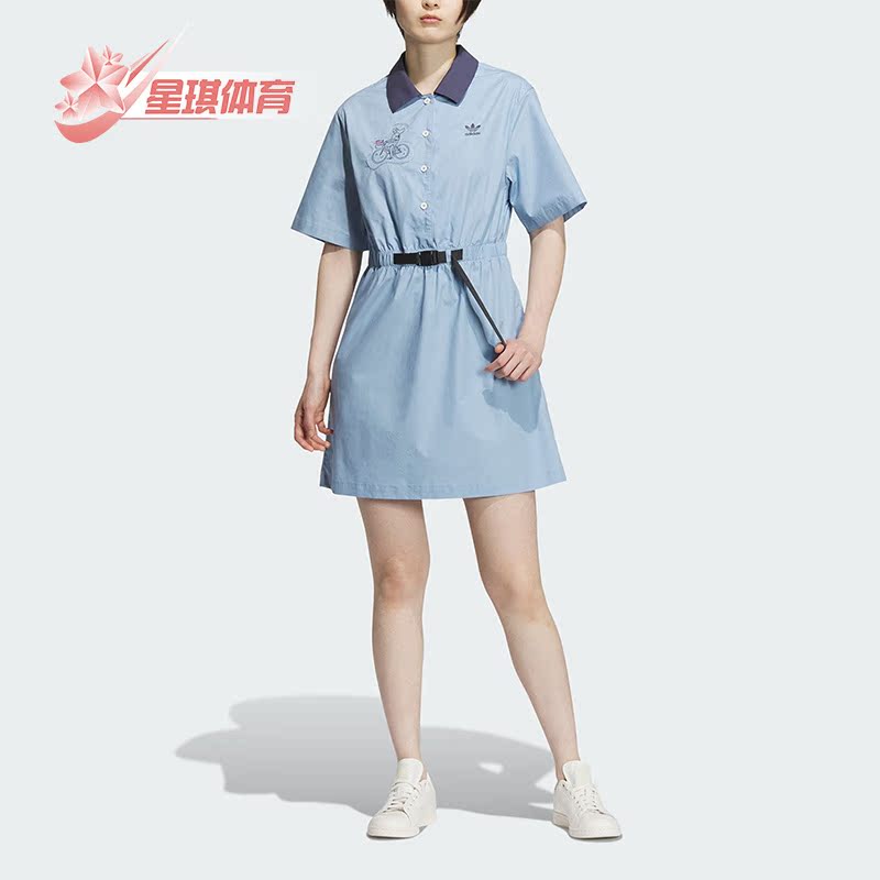 阿迪达斯三叶草女子短袖连衣裙