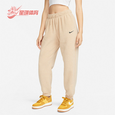 耐克女子保暖抓绒束腿针织长裤
