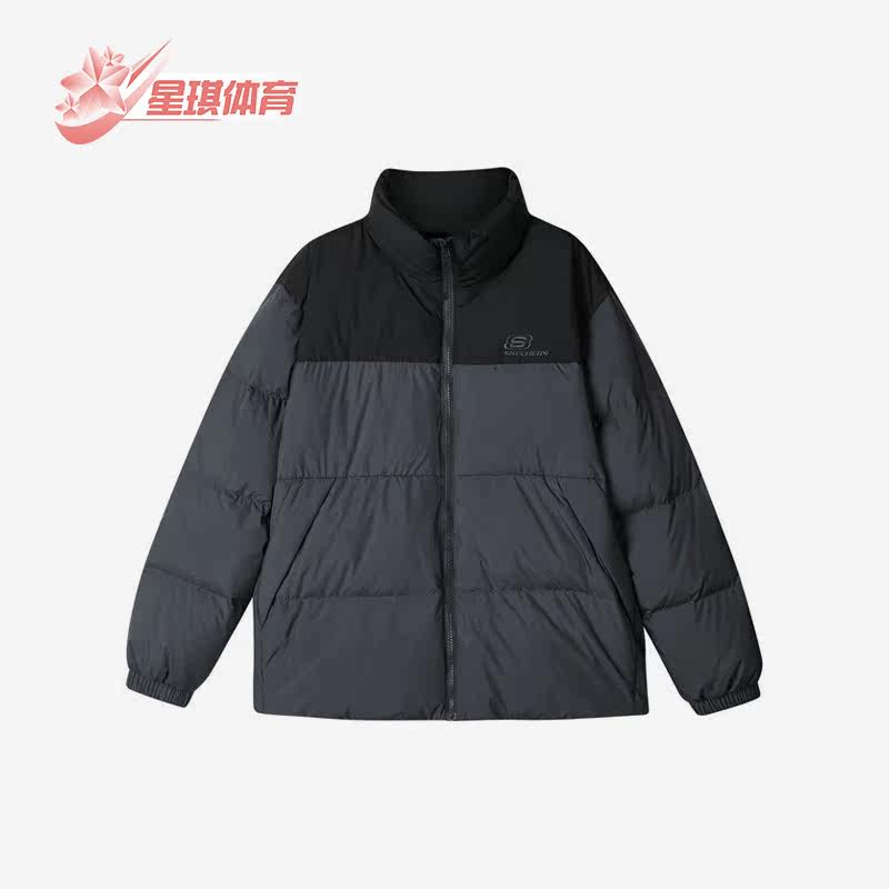 Skechers/斯凯奇正品新款男女时梭织短款运动羽绒服