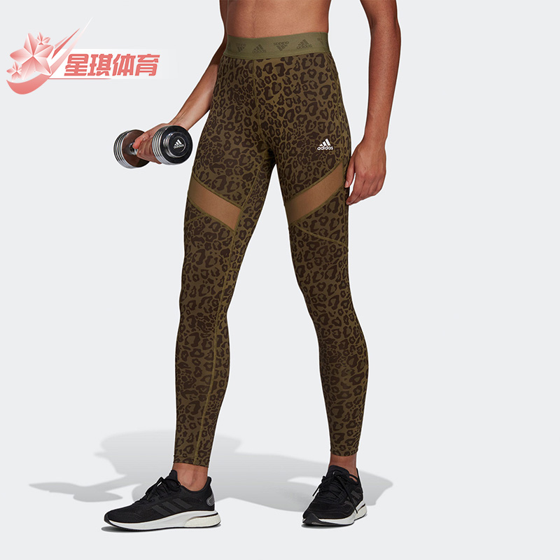 阿迪休闲女健身裤潮流紧身长裤