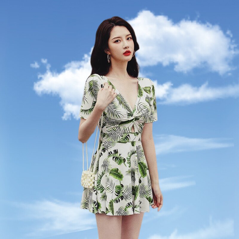 正品维多利亚连体泳衣女遮肚显瘦保守裙式2026夏游泳馆大码泡温泉