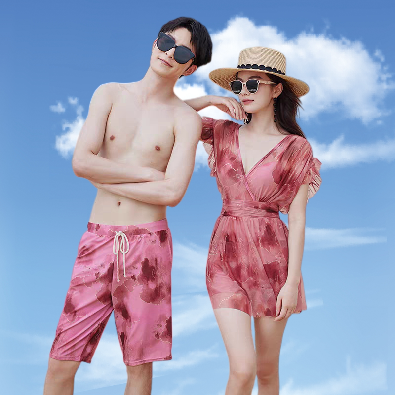 正品维多利亚泡温泉情侣泳衣女款高级感2026新款连体裙式保守泳装