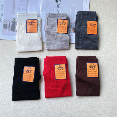 韩国长筒袜女纯色简约风小腿袜