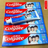 140g含氟防蛀护龈亮白薄荷味家庭装 正品 高露洁清新美白牙膏90g