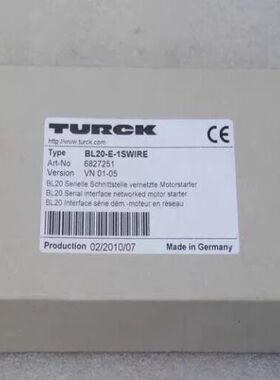 全新图尔克TURCK模块BL20-E-1SWIRE 现货68议价