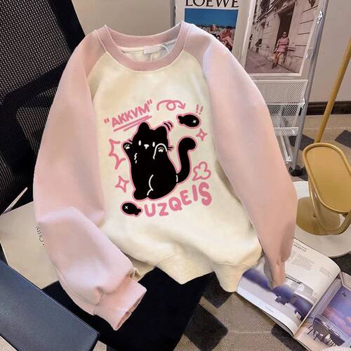 女童卫衣秋冬款上衣儿童加绒长袖