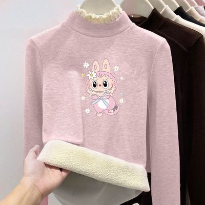 女童保暖上衣内衣儿童加绒打底衫