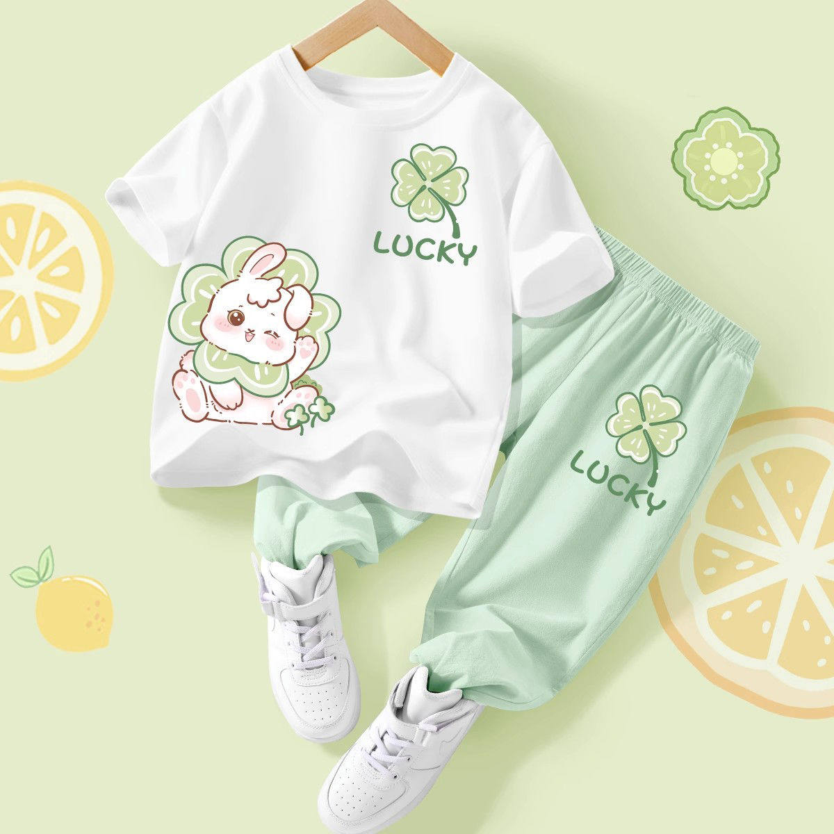 女童短袖t恤2025新款夏季网红洋气女孩多巴胺穿搭儿童套装女夏装,童装/婴儿装/亲子装,套装,淘宝优惠券,粉丝福利购,淘宝优惠卷