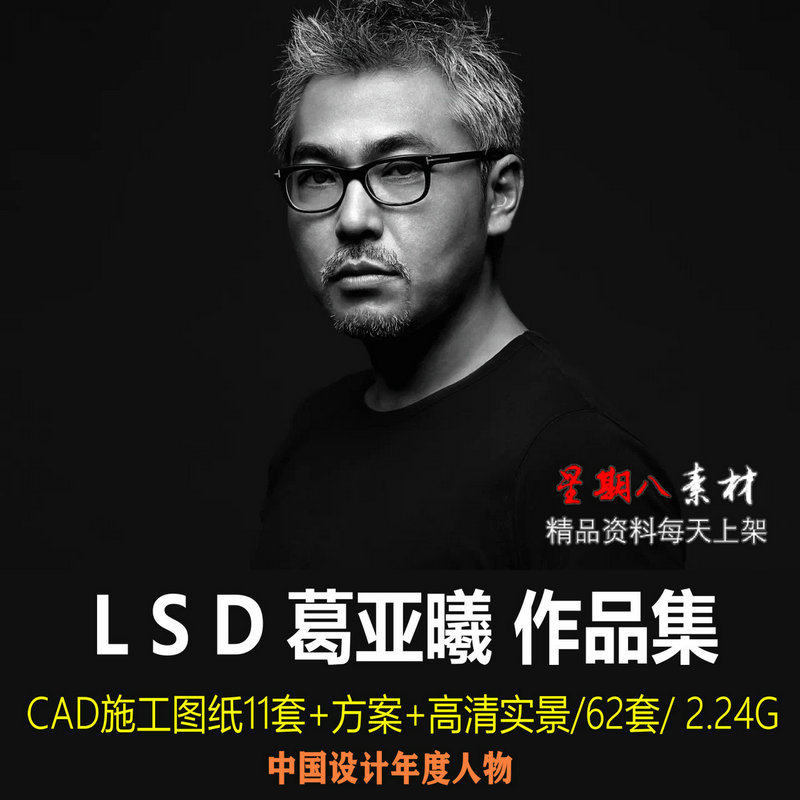 H60LSD葛亚曦室内设计作品集CAD施工图纸概念软装方案售楼样板间