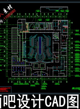 c182酒吧设计CAD施工图纸酒吧娱乐会所设计夜店室内设计素材