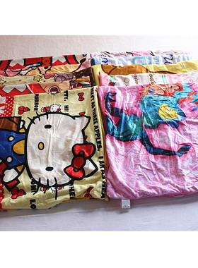 长靠垫套涤纶卡通外贸余货半成品开口无拉链座垫套不含芯59x110cm