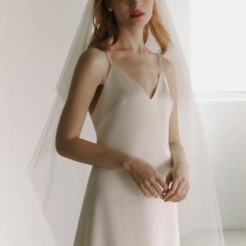 白色头纱新娘双层头饰拍照道具结婚登记领证登记写真头纱