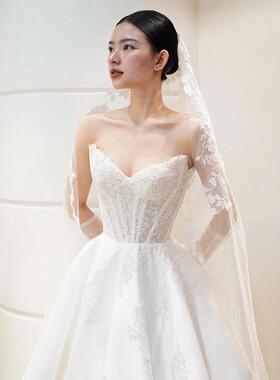 花朵超仙森系3D订婚礼服裙