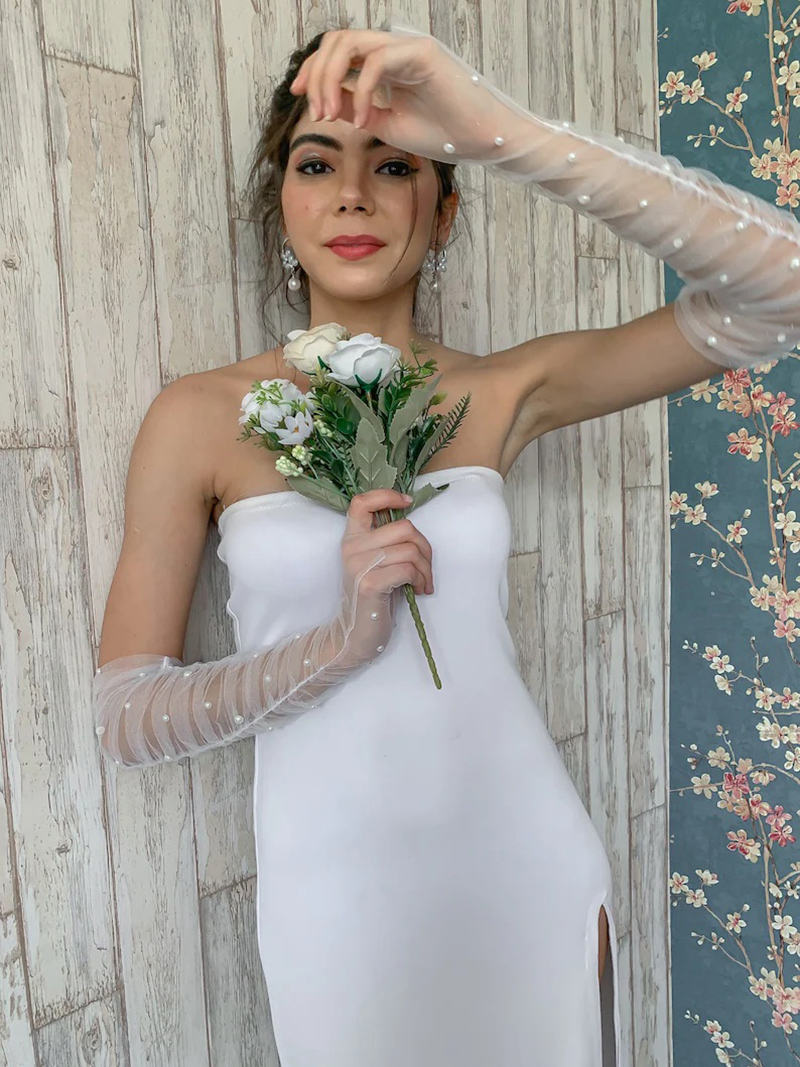 褶皱造型手套影楼拍照道具