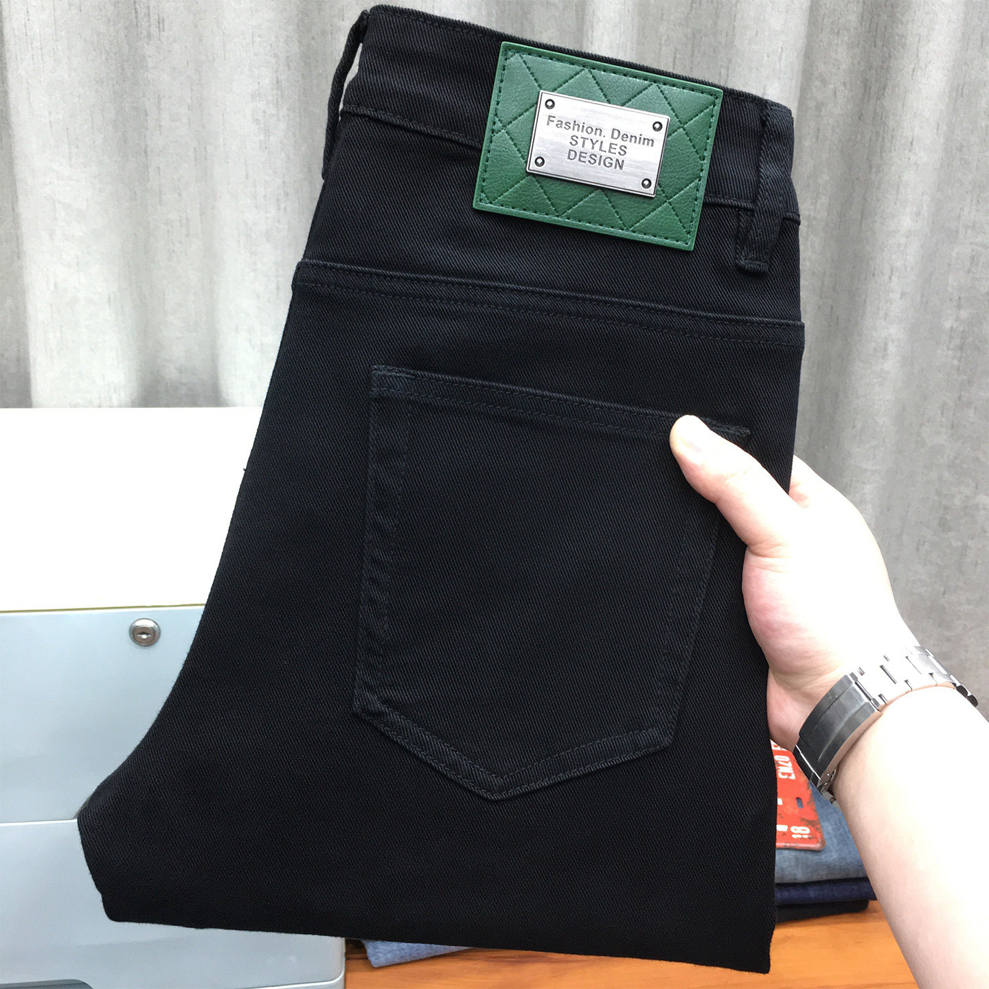 黑色牛仔裤男款秋季新款欧版直筒宽松休闲修身小脚九分裤冬季厚款,男装,牛仔裤,淘宝优惠券,粉丝福利购,淘宝优惠卷