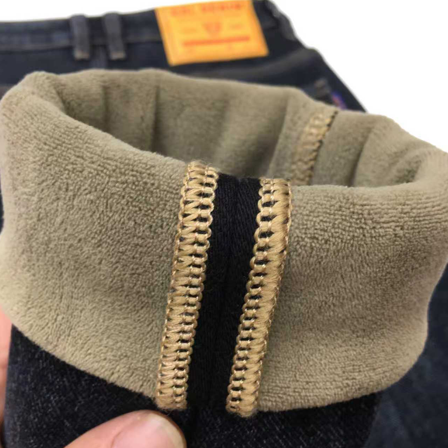 冬季加绒新款牛仔裤男保暖