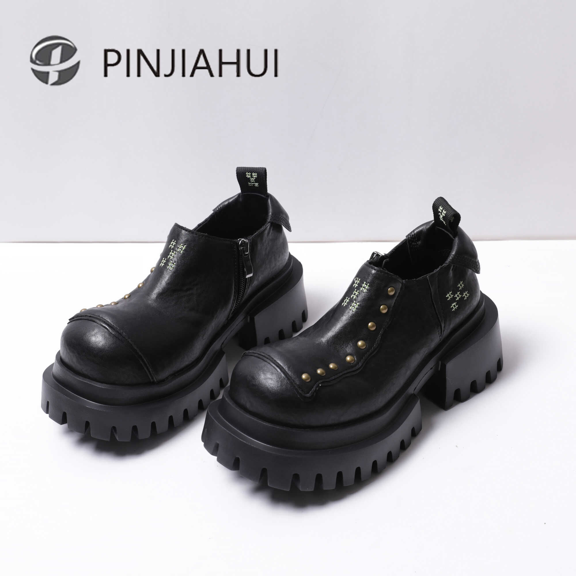 一脚蹬懒人乐福鞋小皮鞋女