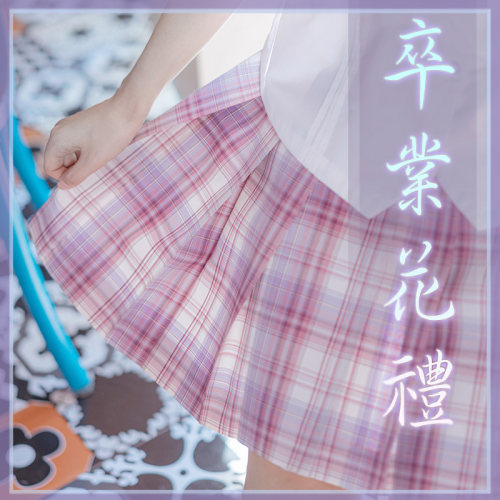 原创正版jk制服裙粉紫色夏猩猩