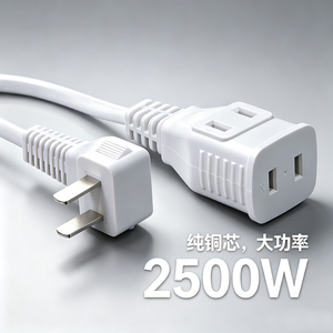 1平铜芯一转二大功率电源线2500W