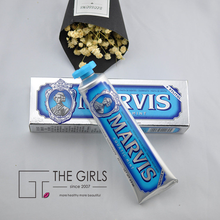 意大利Marvis/玛尔斯牙膏清新去渍  马尔维斯 85M 蓝色牙周炎|msdalam kategori Care pembersih/tuala wanita/kertas/Aromatherapy, Rambut dan badan/kebersihan peribadi, Penjagaan oral, ubat gigi - dari Buy2taobao.com untuk memberikan perkhidmatan ejen Taobao profesional membeli