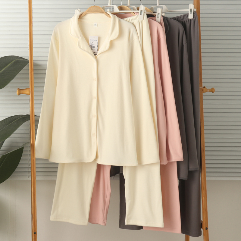 男女德绒长袖长裤睡衣大码秋冬