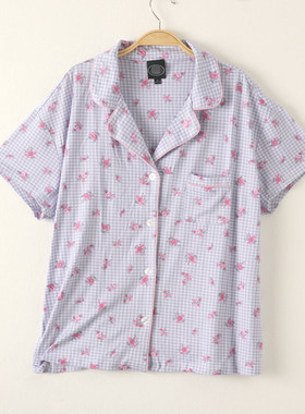 女牛奶丝薄款短袖家居服睡衣夏