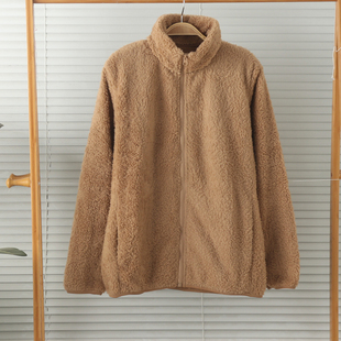 特价 家居服睡衣上衣保暖内搭冬 外贸女加厚珊瑚绒护颈开身长袖