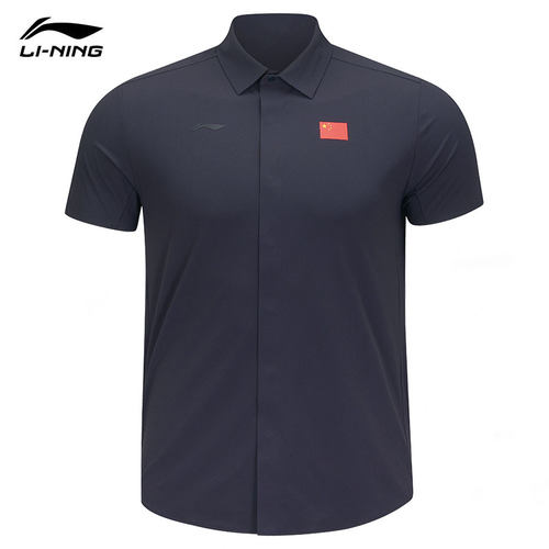 李宁商务短袖国旗POLO衫2025新款