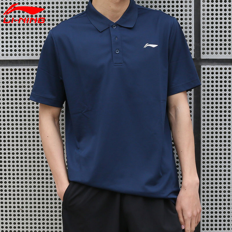 李宁polo衫男速干纯棉短袖T恤
