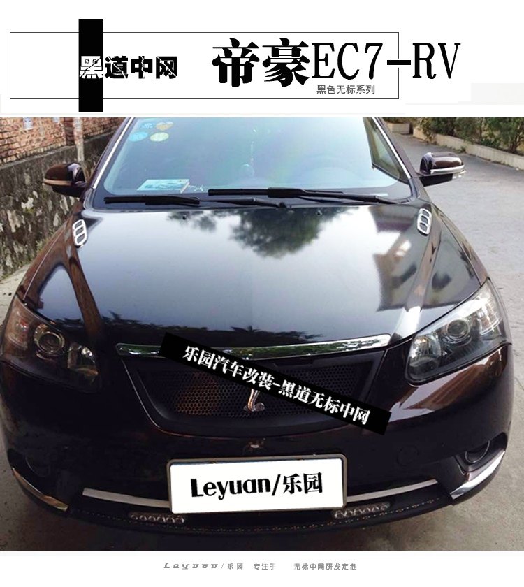 吉利帝豪两厢EC7-RV无标中网ec7-rv中网鬼面罩格栅工厂定做改装